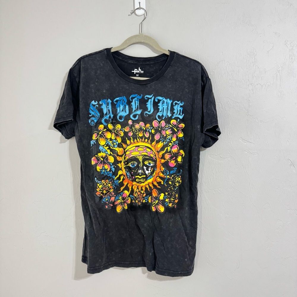 The Phluid Project Black Tee with Blue Graphic